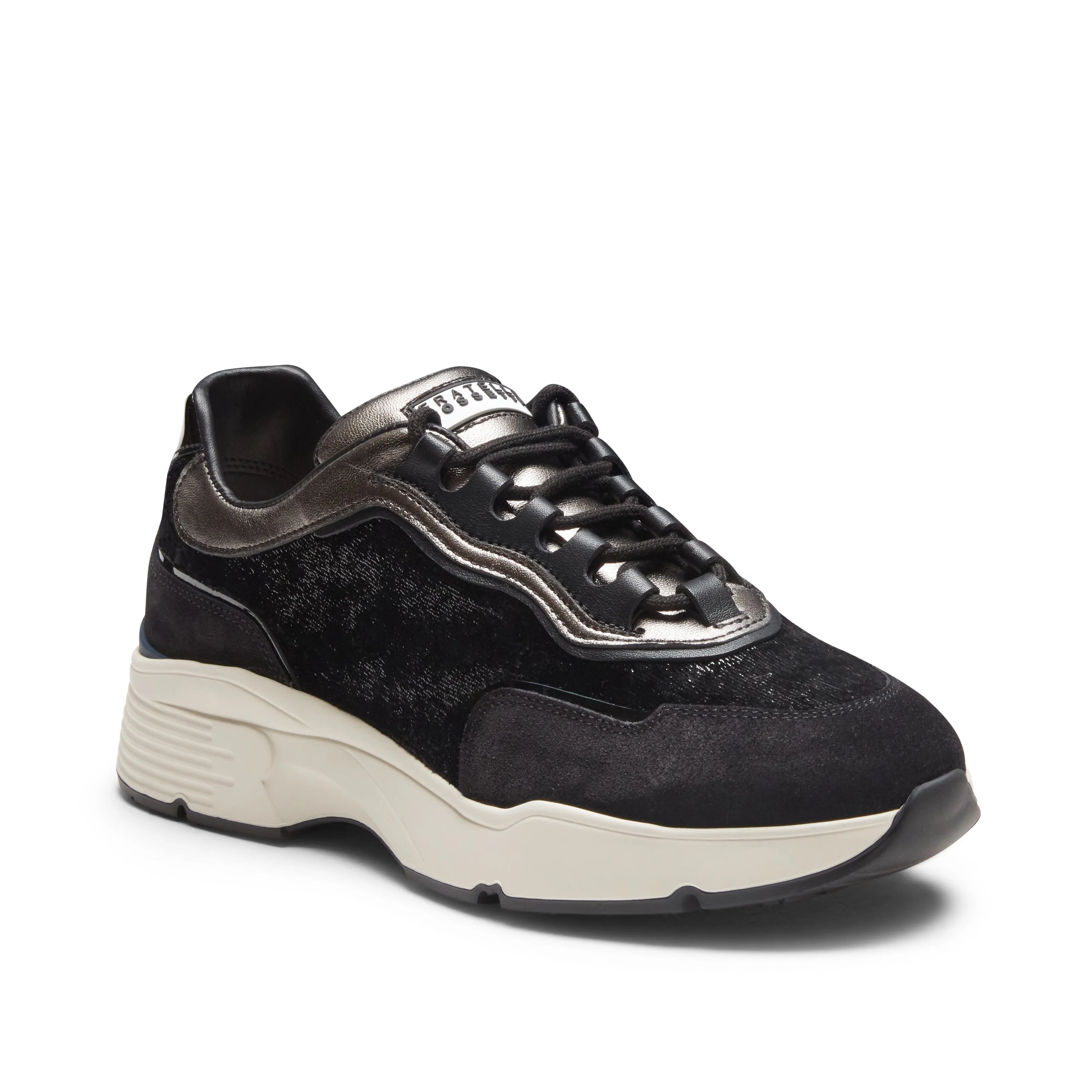 Sneakers in tessuto e pelle sold by Fratelli Rossetti