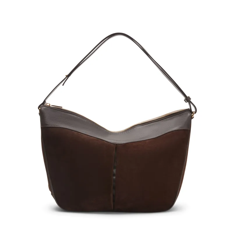 Shoulder bag Claire in suede made by Fratelli Rossetti