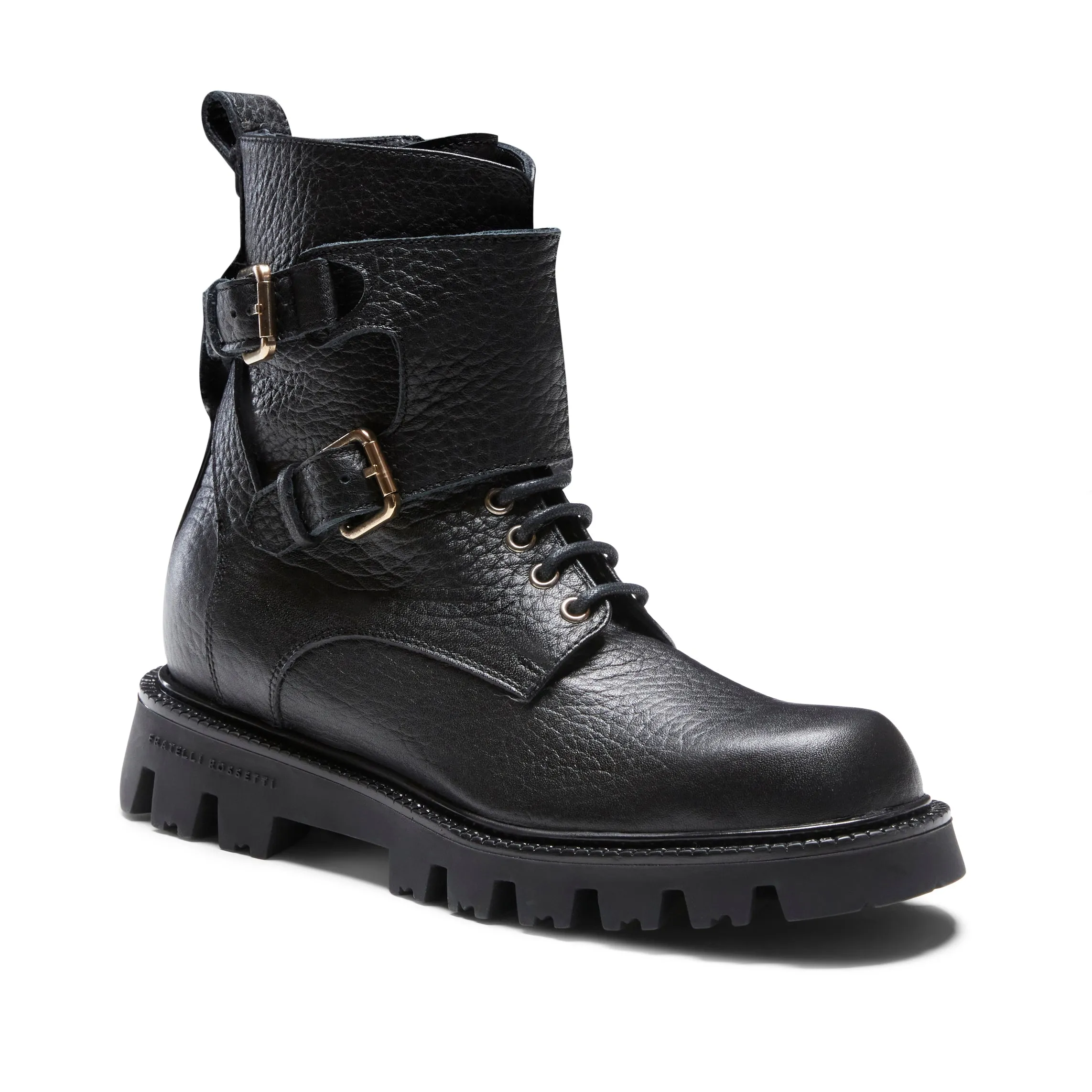 Stivaletto biker in pelle da donna sold by Fratelli Rossetti