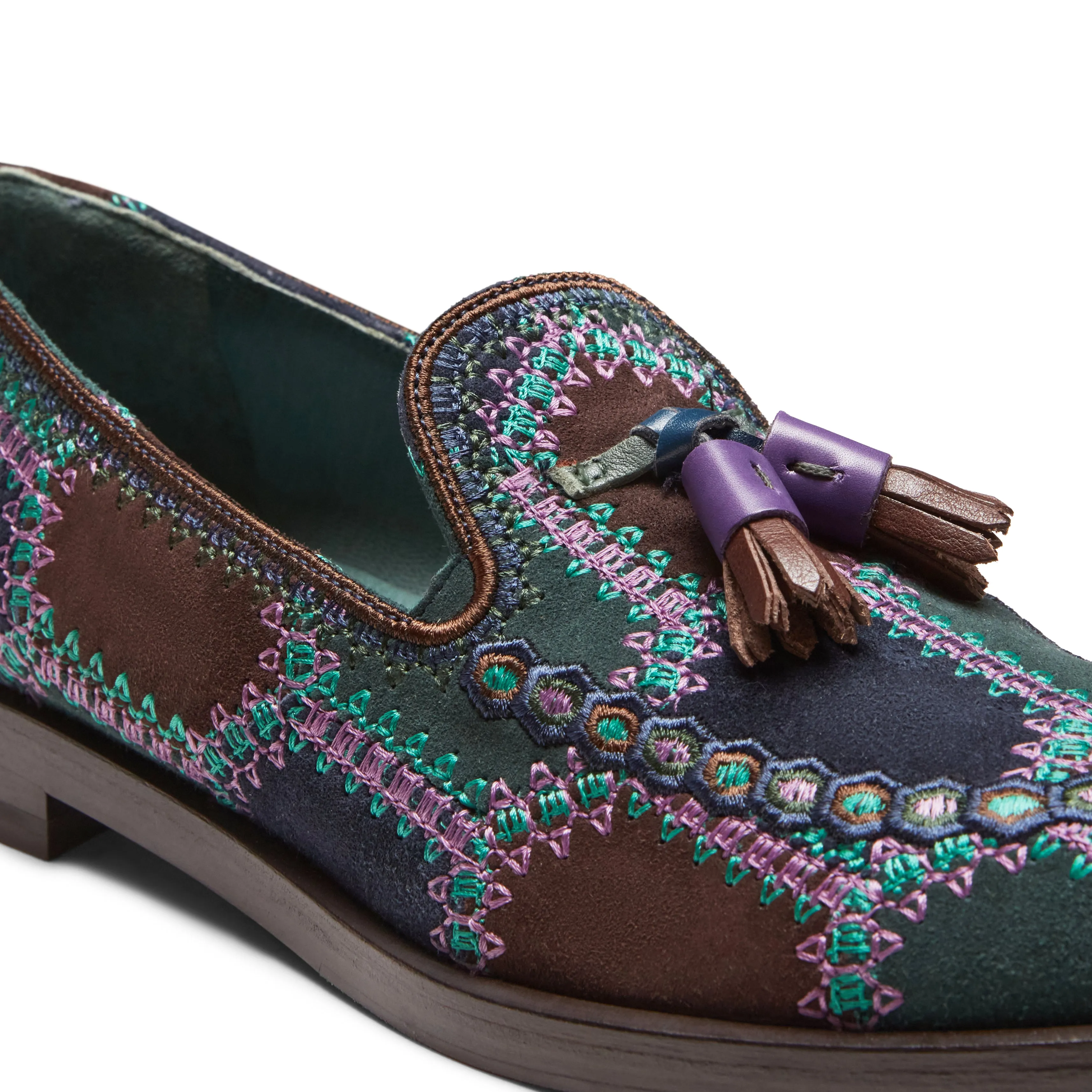 Mocassino Brera Special Embroidery in suede da donna sold by Fratelli Rossetti product image thumbnail 5