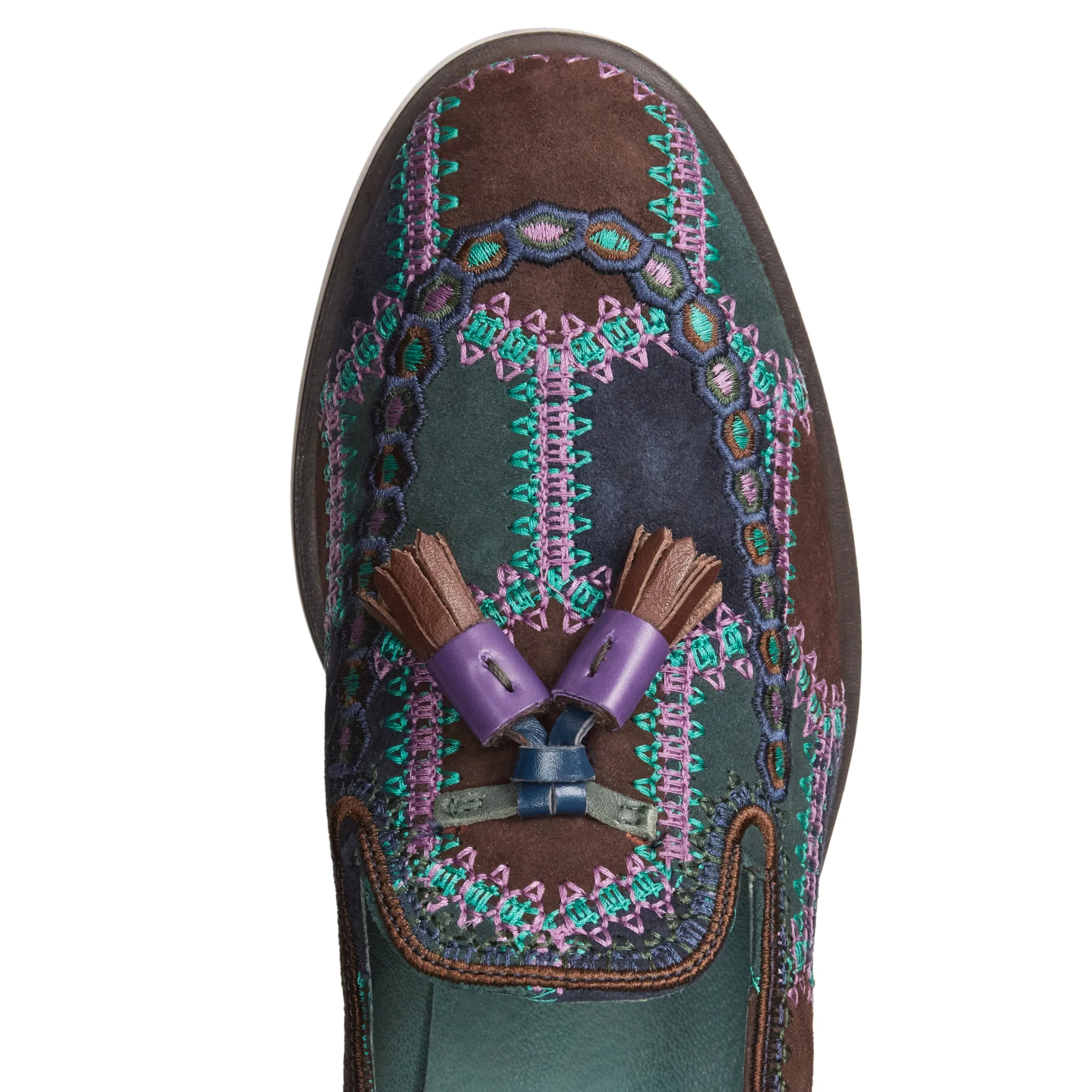 Mocassino Brera Special Embroidery in suede da donna sold by Fratelli Rossetti product image thumbnail 4