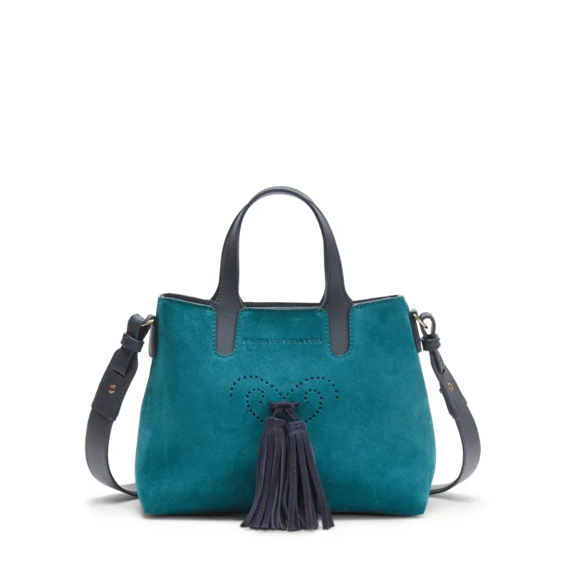 Hobo Tote Bag in suede made by Fratelli Rossetti