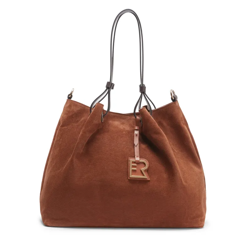 Royal Tote bag in suede sold by Fratelli Rossetti