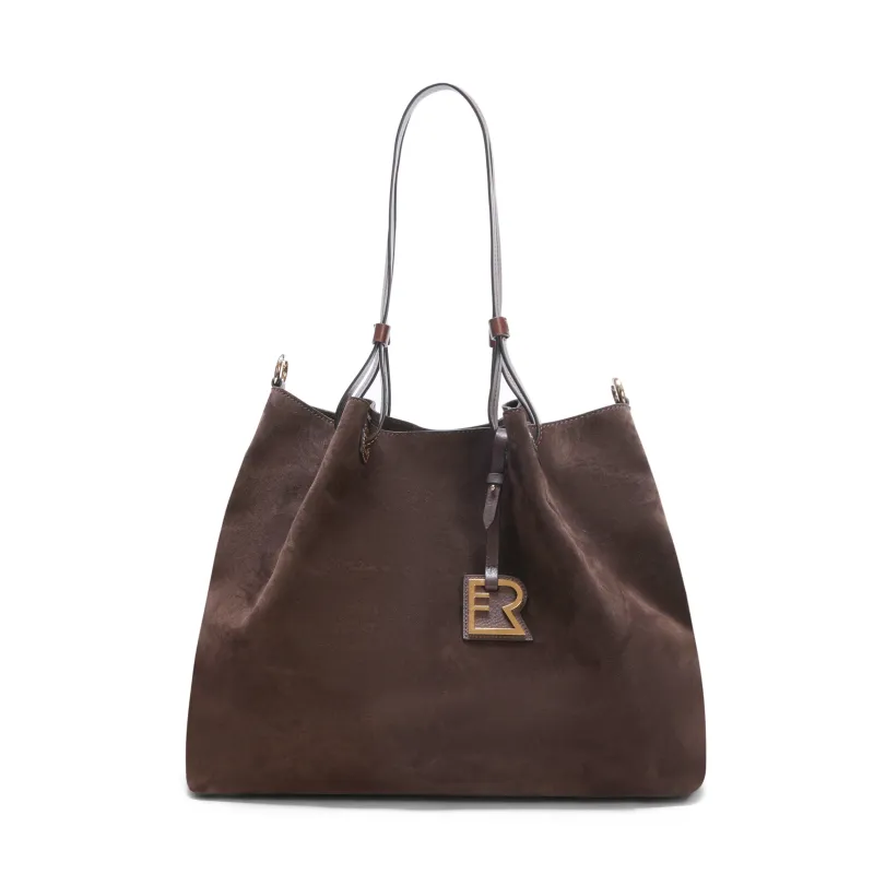 Royal Tote bag in suede sold by Fratelli Rossetti