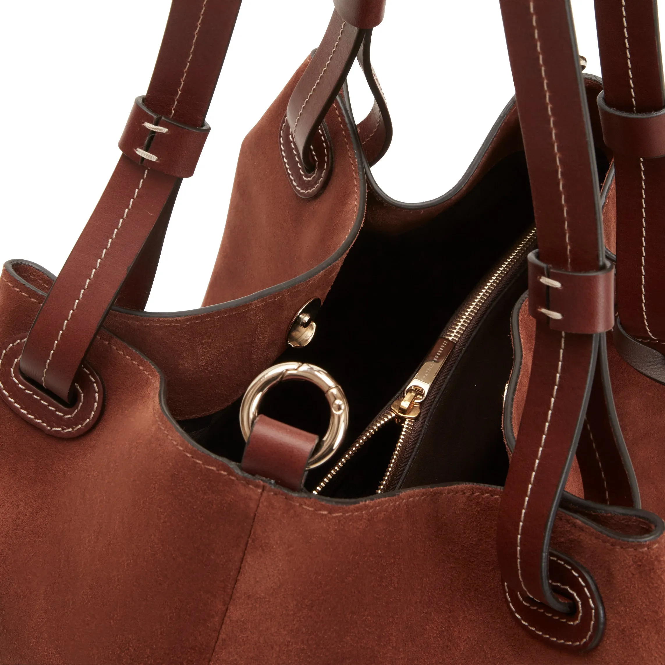 Royal Tote bag in suede sold by Fratelli Rossetti product image thumbnail 4