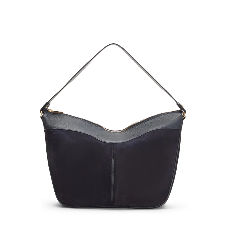 Shoulder bag Claire in suede e pelle made by Fratelli Rossetti
