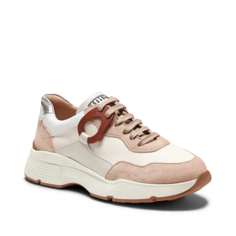 Sneaker in pelle e tessuto da donna sold by Fratelli Rossetti