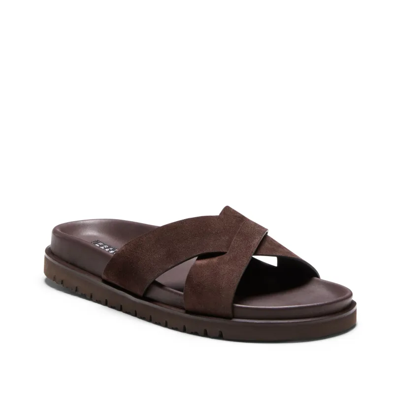 Sandalo in suede da uomo made by Fratelli Rossetti