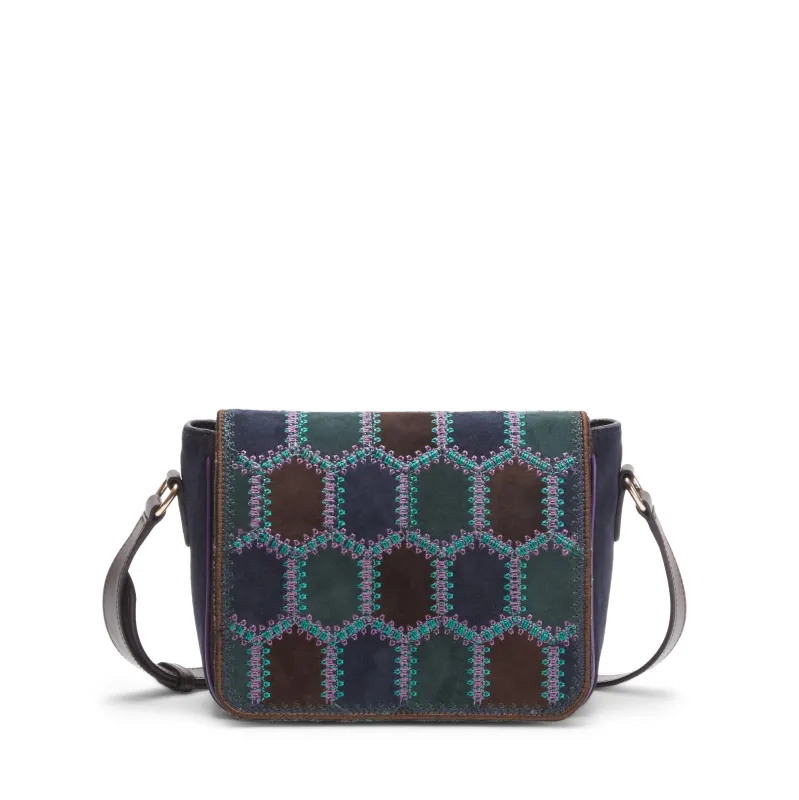 Borsa Rossetti Décor in suede made by Fratelli Rossetti