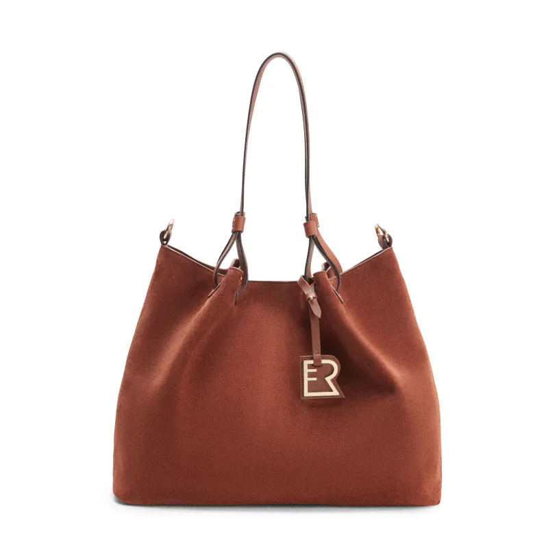 Royal Tote bag in suede made by Fratelli Rossetti