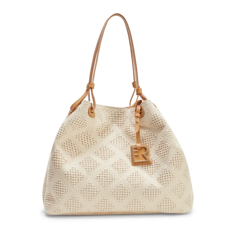 Royal Tote bag in tessuto e pelle made by Fratelli Rossetti