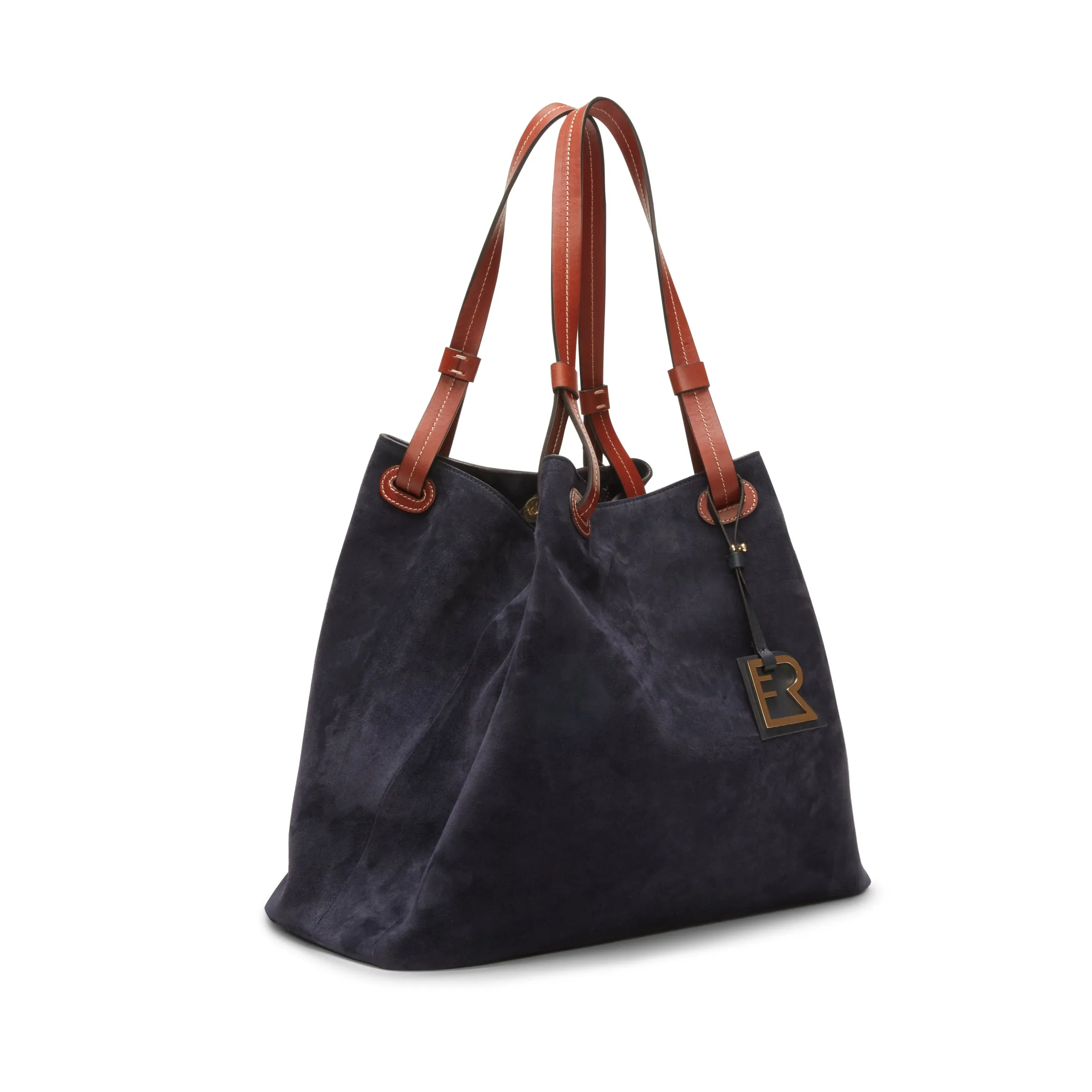 Royal Tote bag in suede sold by Fratelli Rossetti