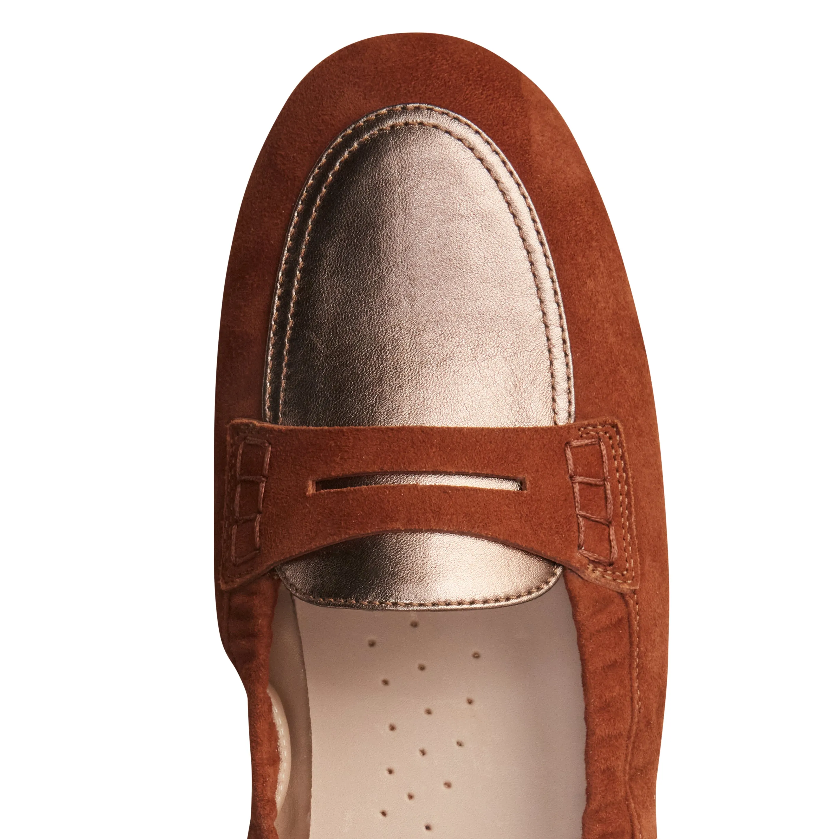 Mocassino slim flat in suede sold by Fratelli Rossetti product image thumbnail 4