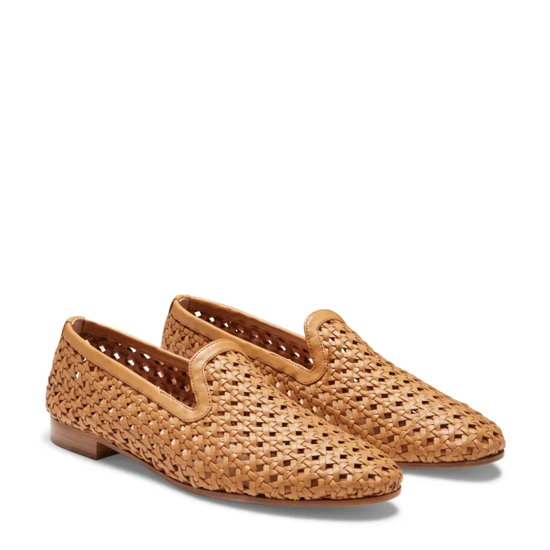 Slipper in pelle intrecciata made by Fratelli Rossetti