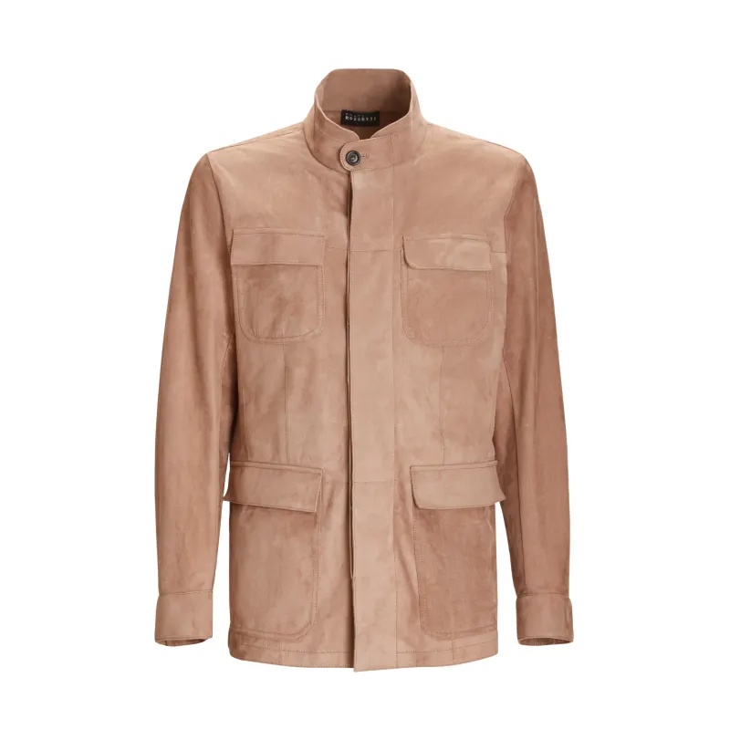 Sahariana in suede da uomo made by Fratelli Rossetti