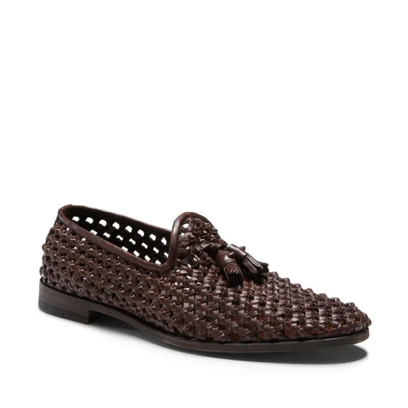 Slipper in pelle intrecciata made by Fratelli Rossetti