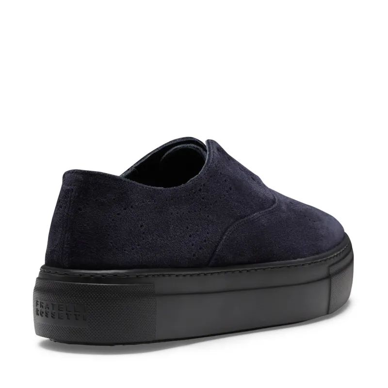 Sneaker Hobo Sport in suede da donna blu navy made by Fratelli Rossetti
