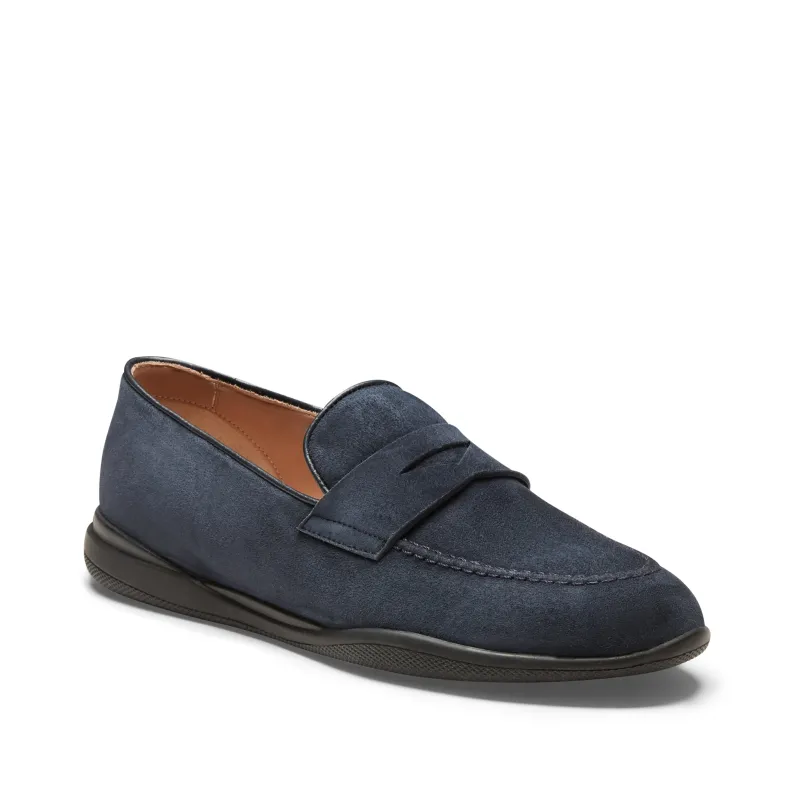 Mocassino Kyoto in suede da donna color navy made by Fratelli Rossetti