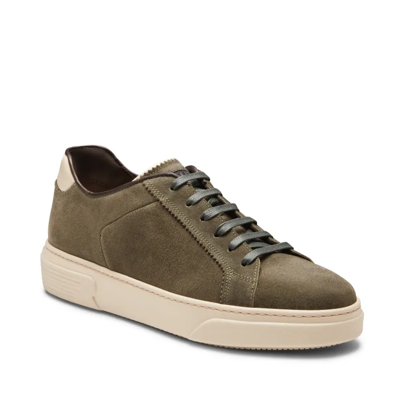 Sneaker in suede da uomo verde foresta made by Fratelli Rossetti
