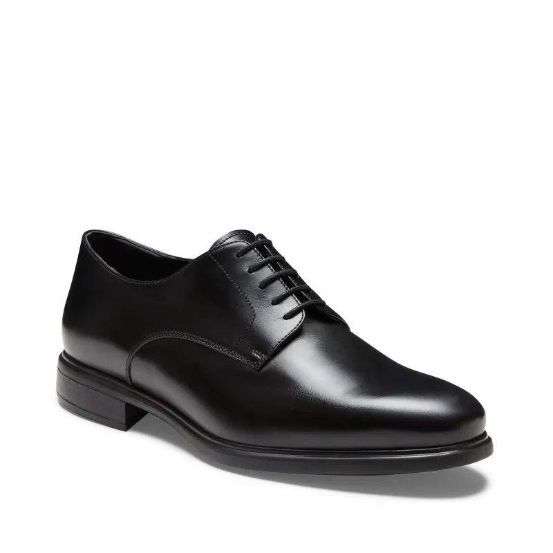 Stringata Derby Richard in pelle nera da uomo made by Fratelli Rossetti