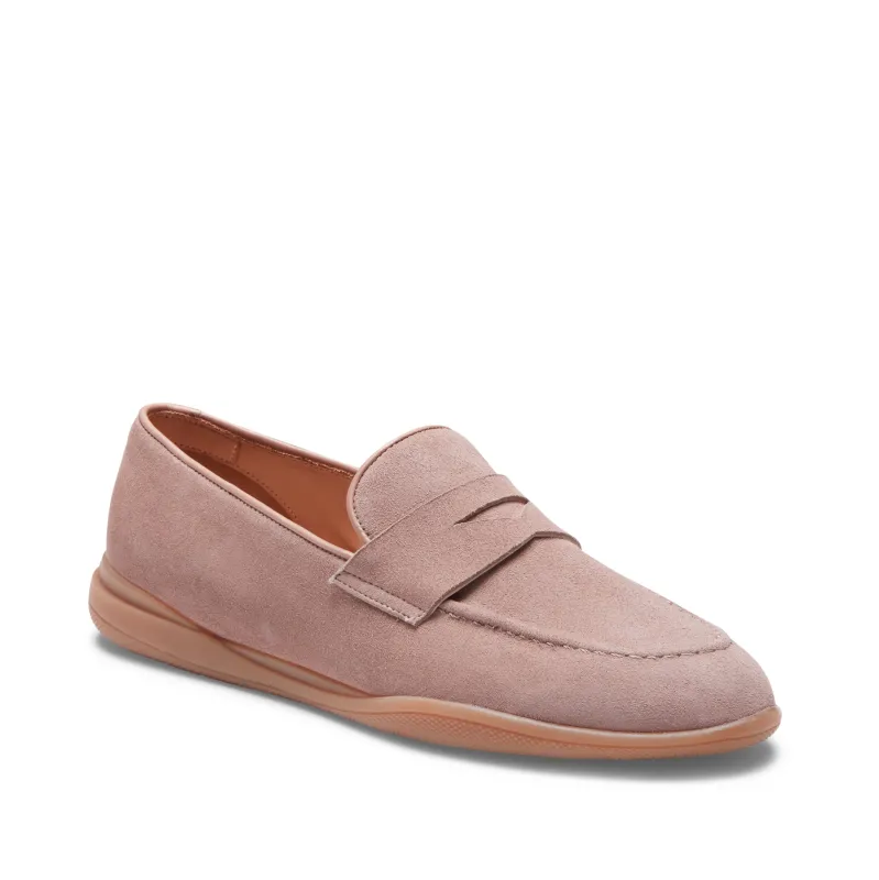 Mocassino Kyoto in suede da donna color cipria made by Fratelli Rossetti