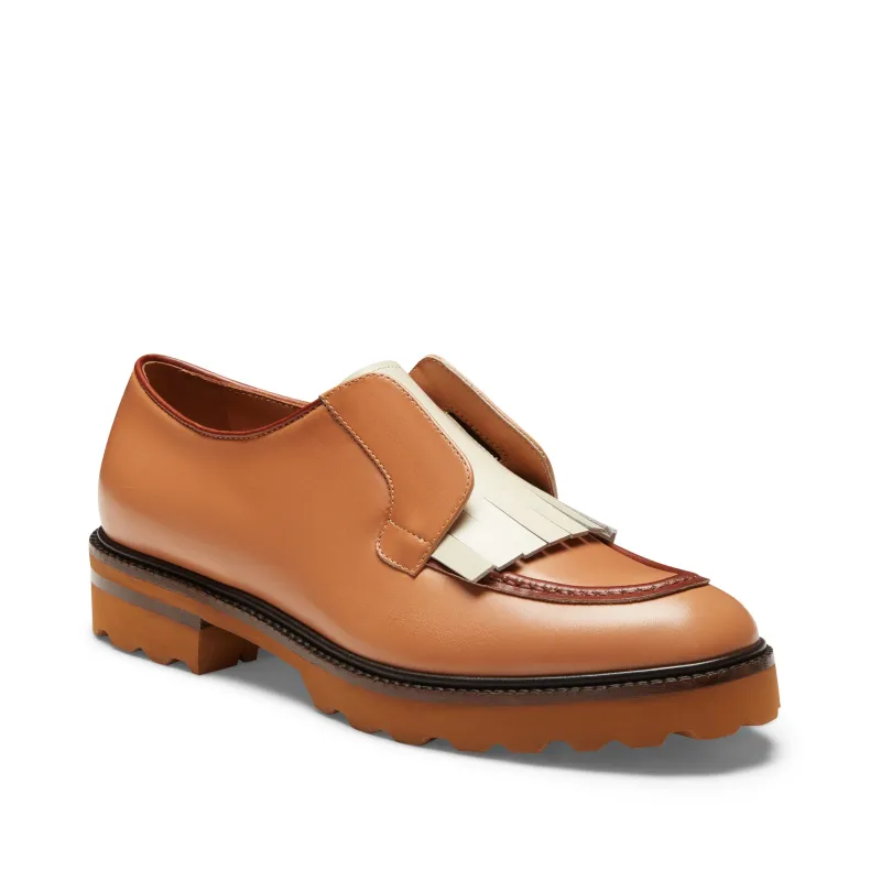 Derby Brera da donna avorio e mandorla made by Fratelli Rossetti