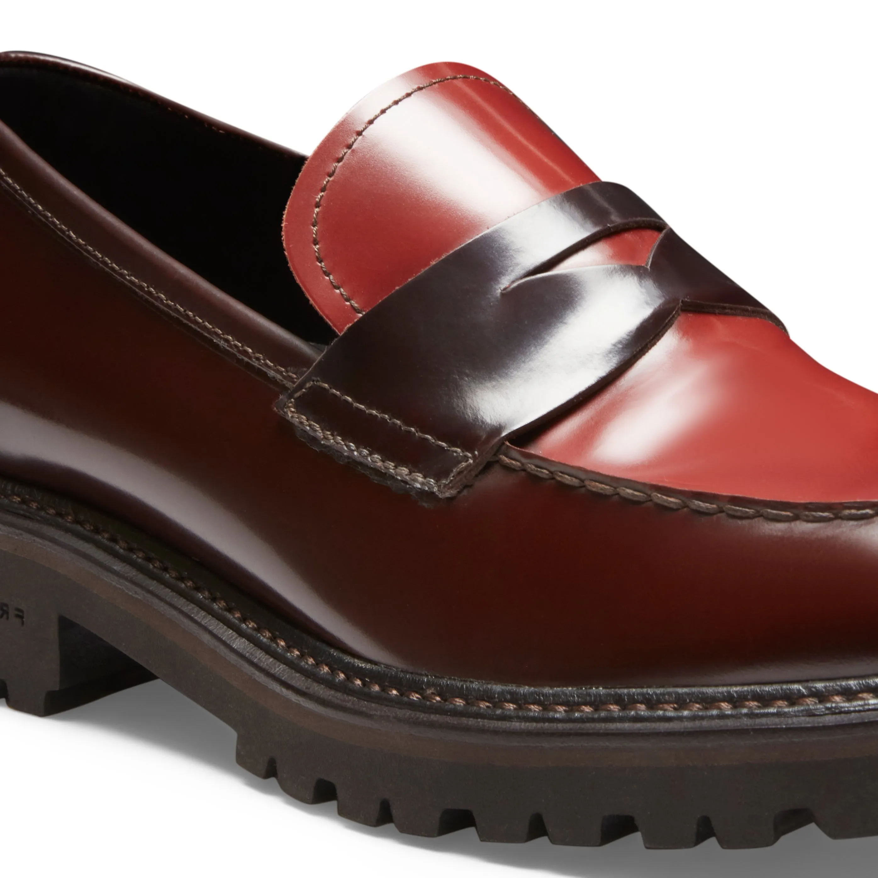 Mocassino in pelle da donna bordeaux e ruggine sold by Fratelli Rossetti product image thumbnail 5