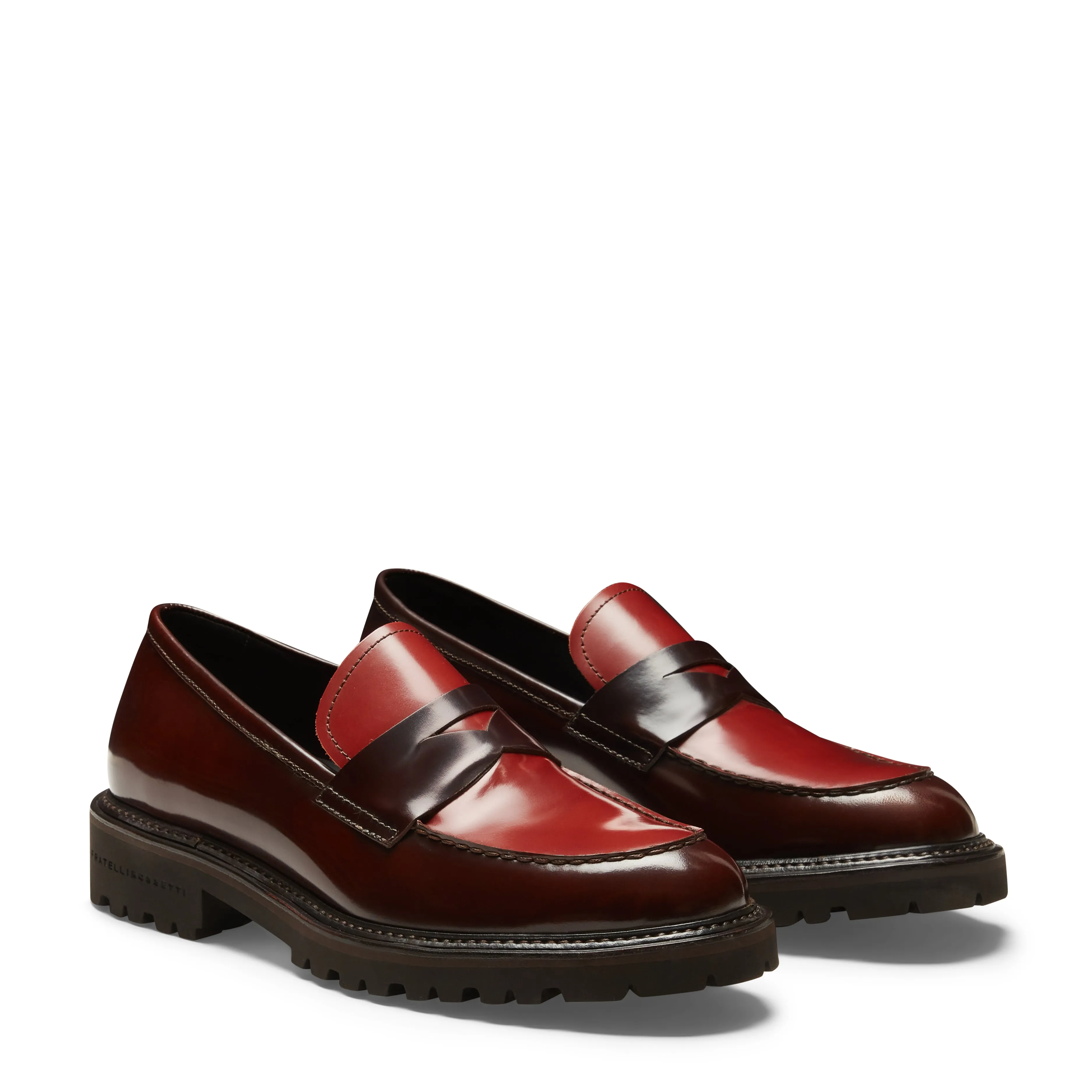 Mocassino in pelle da donna bordeaux e ruggine sold by Fratelli Rossetti product image thumbnail 2