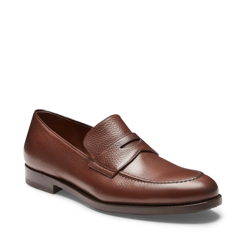 Mocassino in pelle da uomo color mandorla made by Fratelli Rossetti