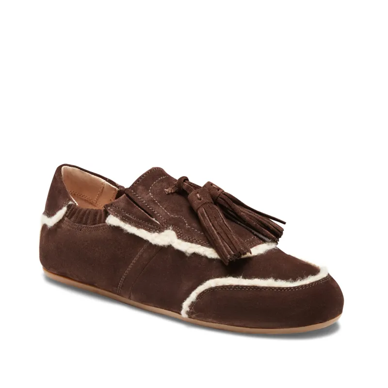 Sneaker Grace in suede da donna color cacao made by Fratelli Rossetti