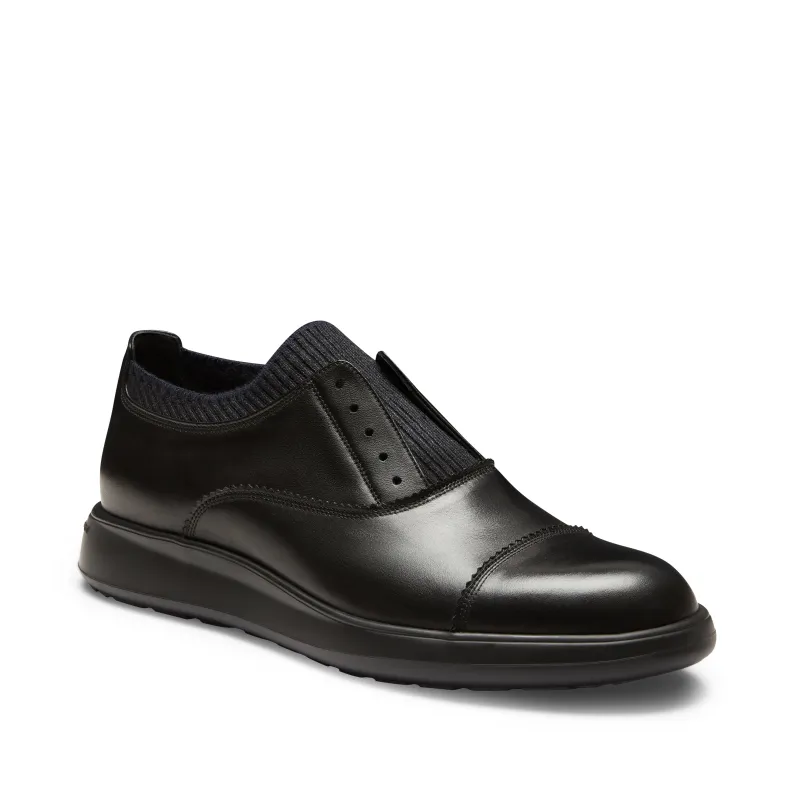 Francesina in pelle nera da uomo made by Fratelli Rossetti