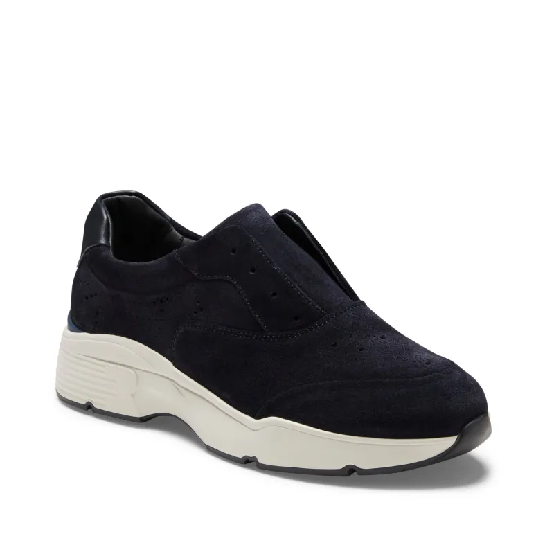 Sneaker Hobo Running in pelle e suede da donna blu navy made by Fratelli Rossetti