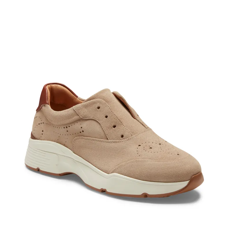 Sneaker Hobo Running in pelle e suede da donna sabbia made by Fratelli Rossetti