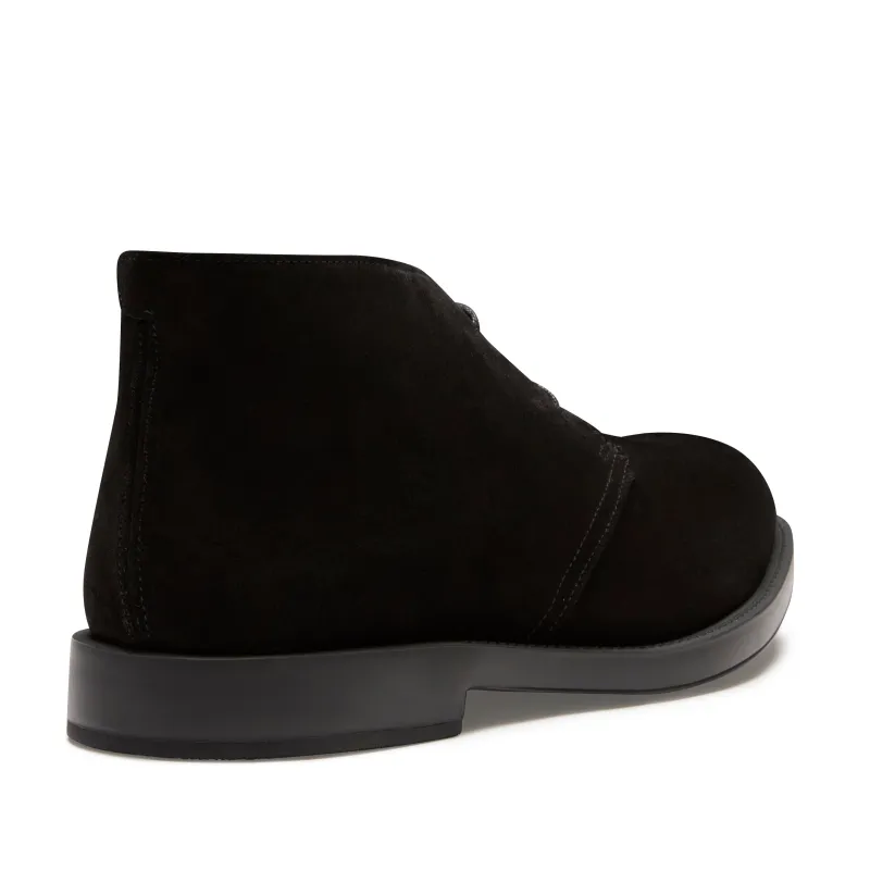 Desert boot nero in suede da uomo made by Fratelli Rossetti