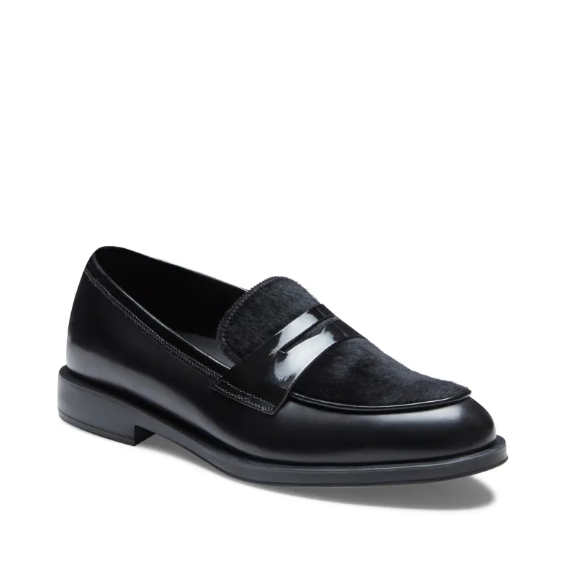 Mocassino in pelle da donna nero made by Fratelli Rossetti