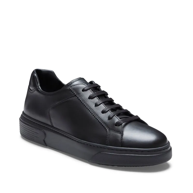Sneaker in pelle da uomo nere made by Fratelli Rossetti