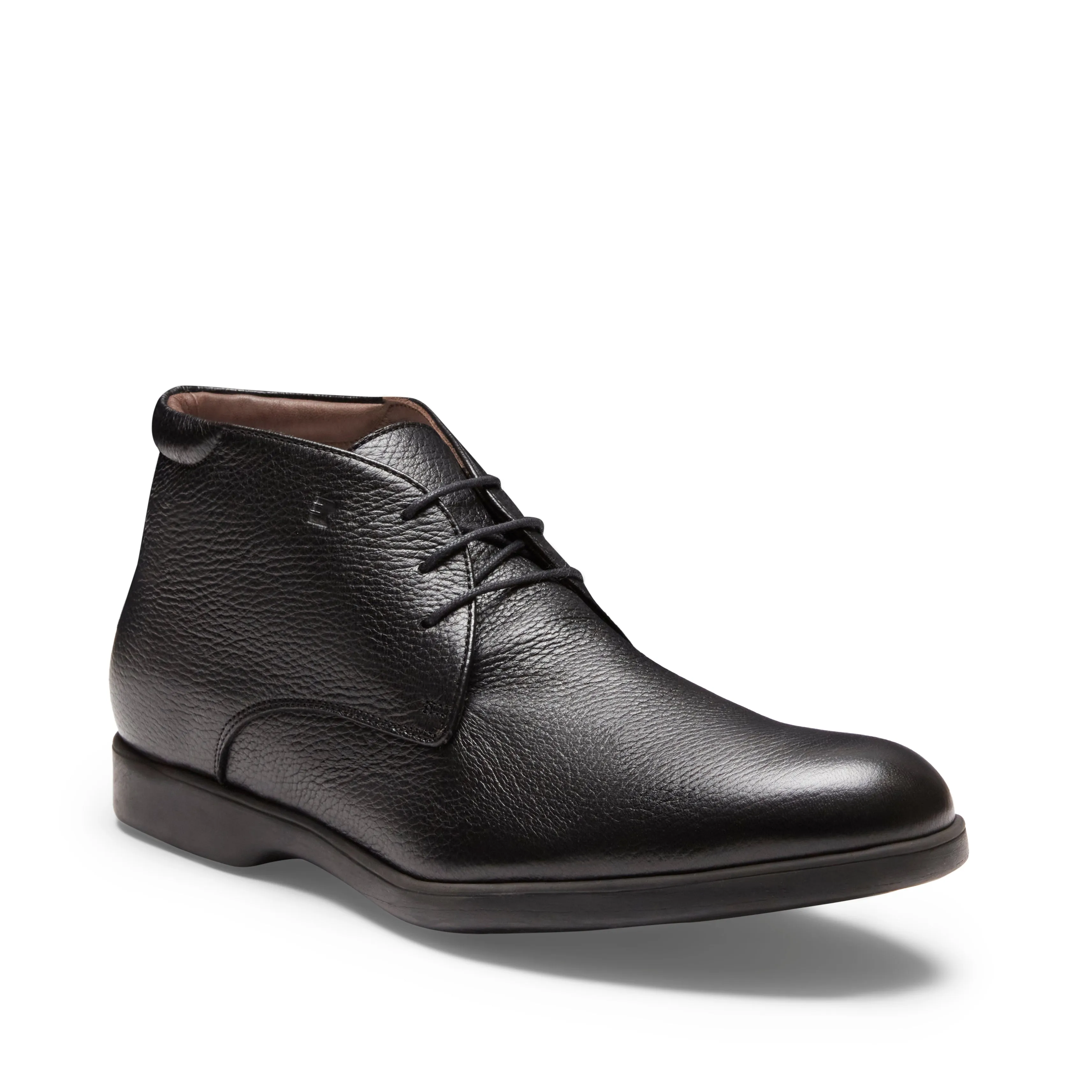 Desert boot nero in pelle da uomo sold by Fratelli Rossetti