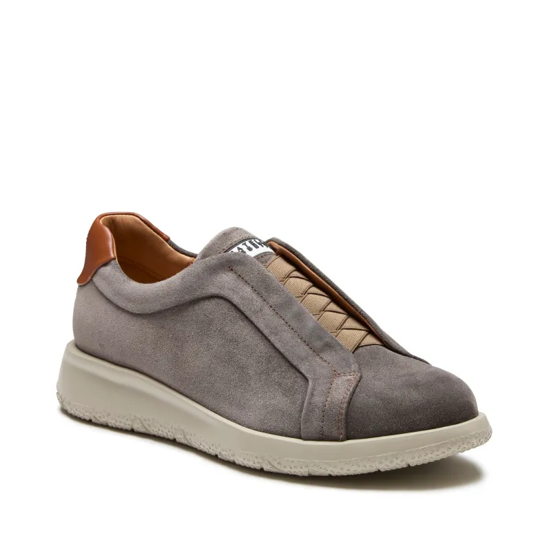 Sneaker in suede da donna color acciaio made by Fratelli Rossetti
