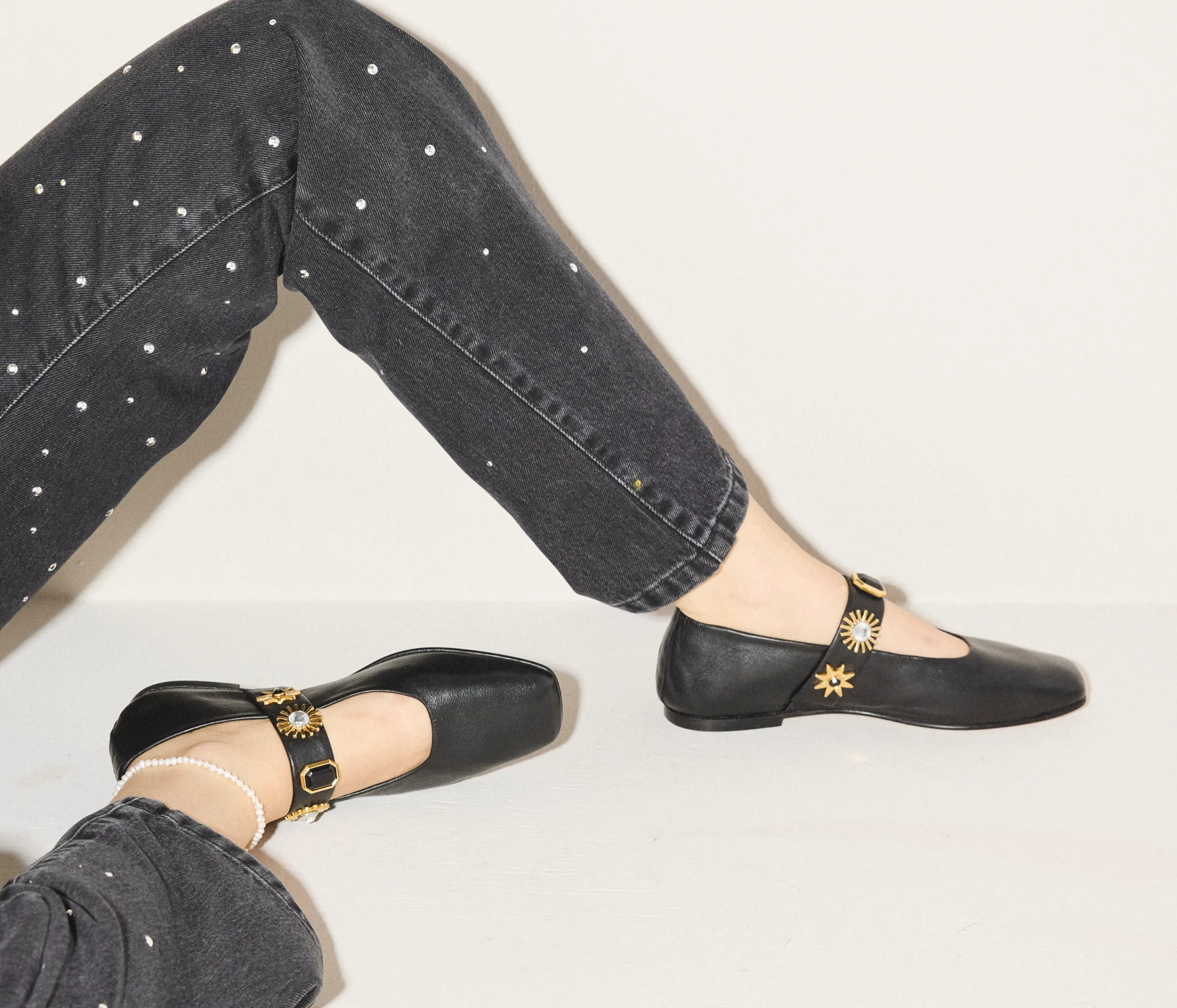 JASMINE EMBELLISHED MARY JANE FLAT sold by Freda Salvador product image thumbnail 2