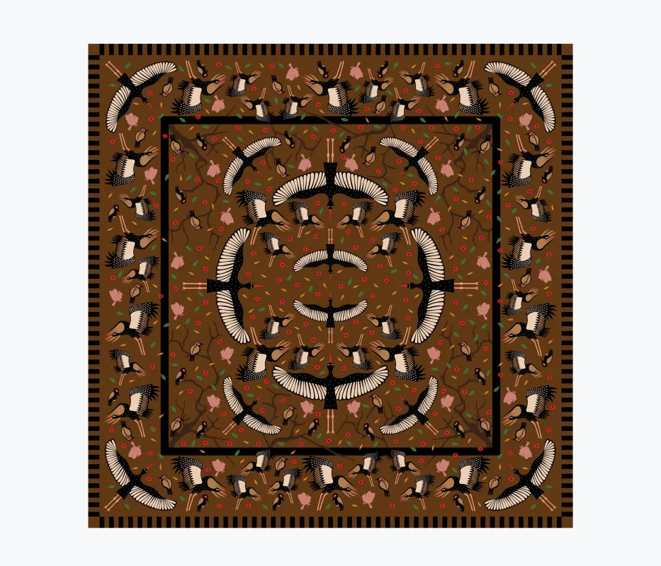 Stork Silk Blend Bandana sold by Freda Salvador