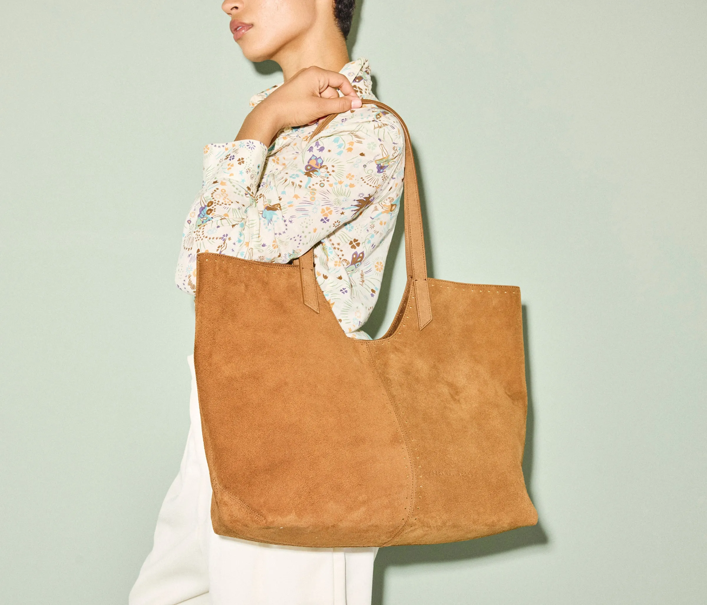 AVERY LARGE SUEDE TOTE sold by Freda Salvador product image thumbnail 2