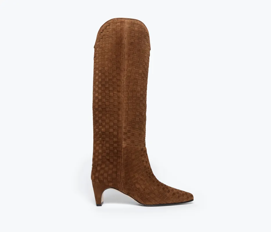 LENNOX WOVEN TALL BOOT made by Freda Salvador