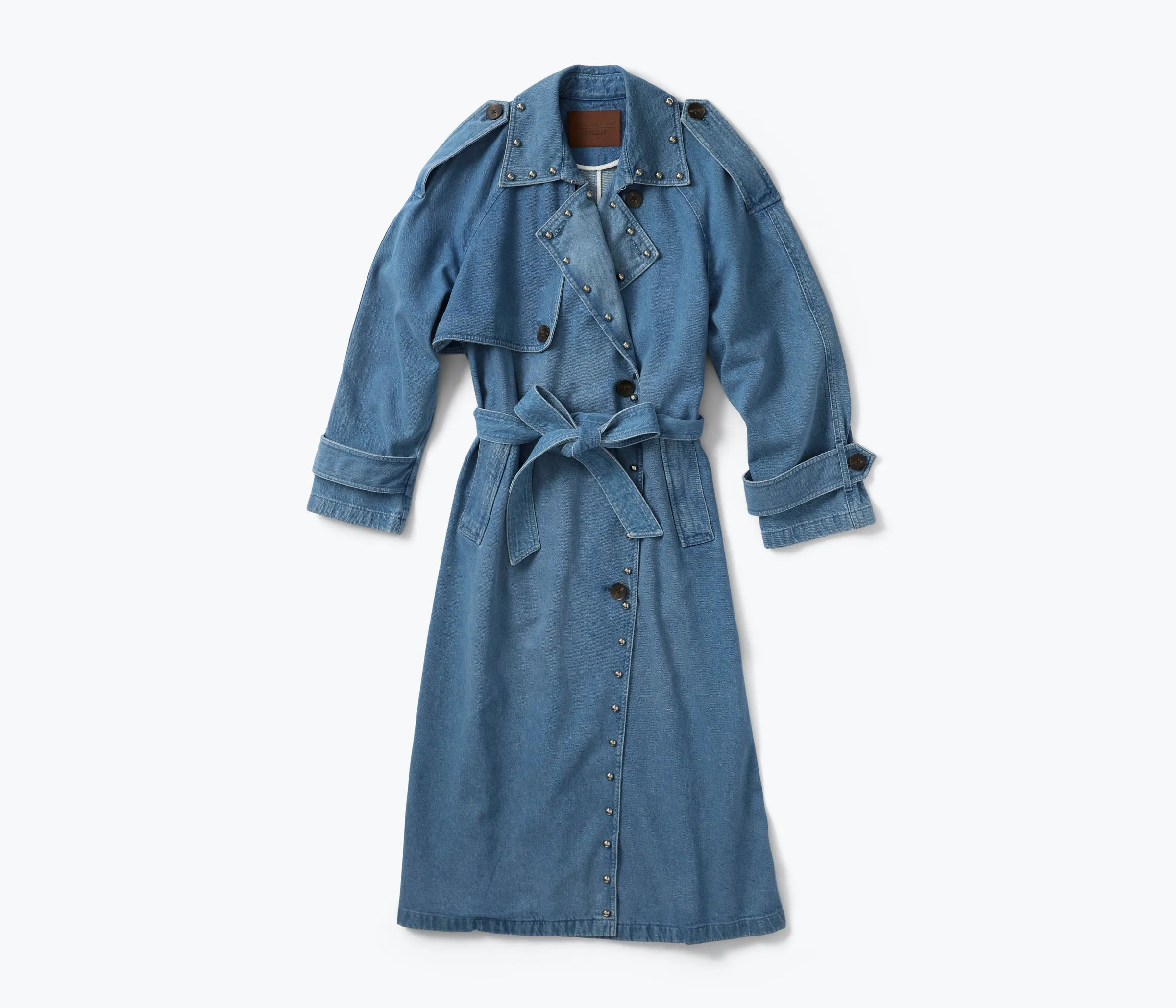 FS x DEREK LAM 10 CROSBY STUDDED DENIM TRENCH COAT sold by Freda Salvador