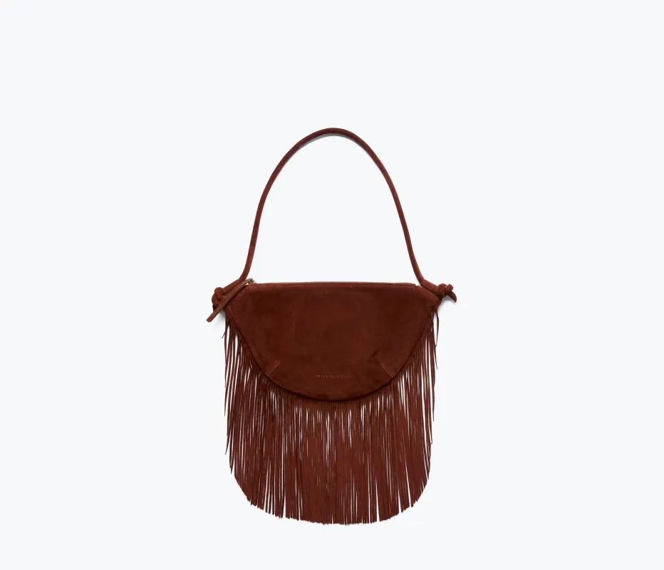 ERIKA CRESCENT FRINGE BAG sold by Freda Salvador