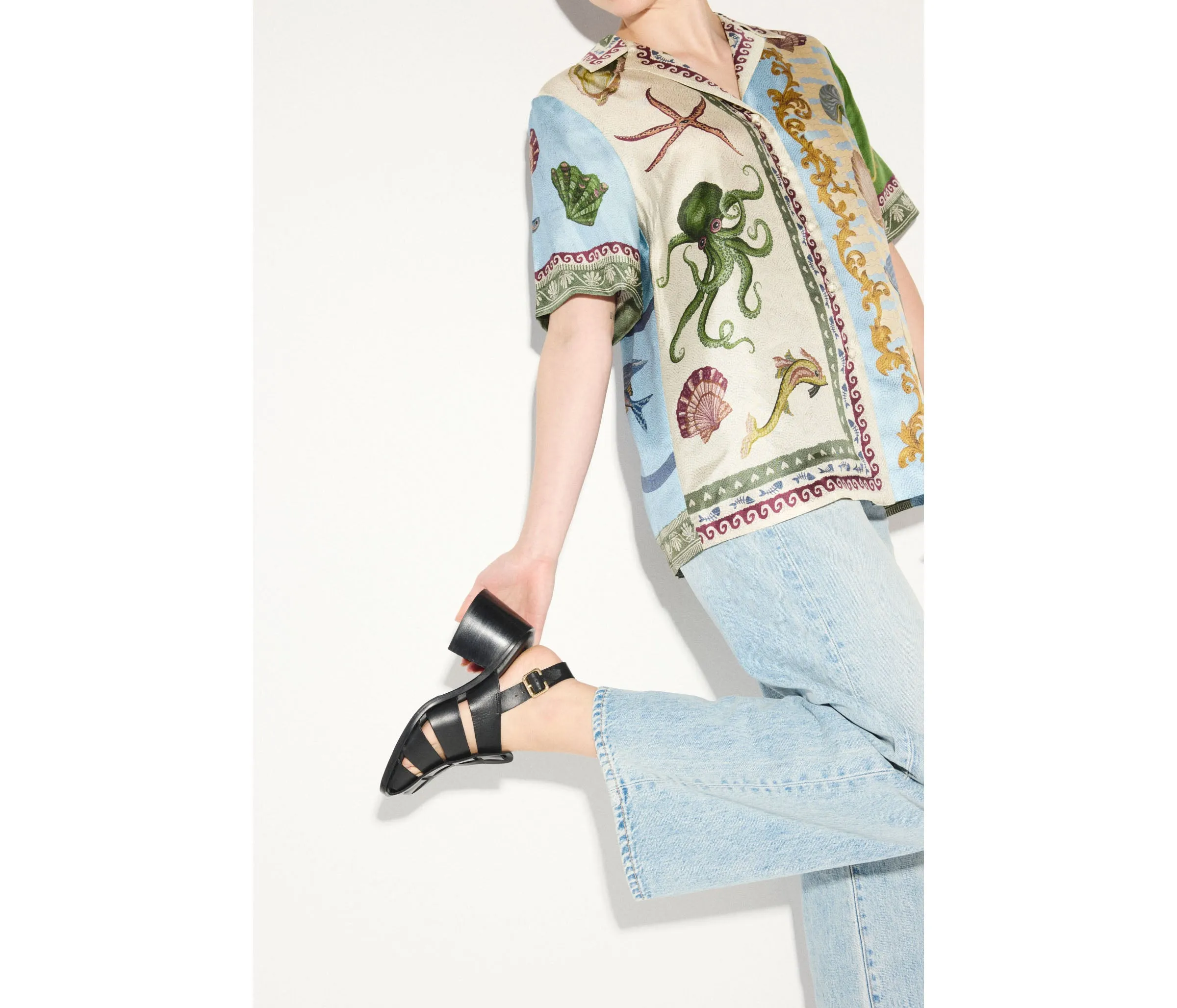 JULIETA FISHERMAN BLOCK HEEL sold by Freda Salvador product image thumbnail 2