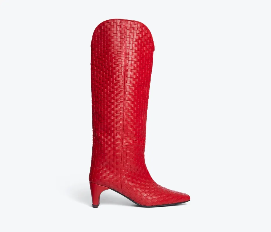 LENNOX WOVEN TALL BOOT made by Freda Salvador