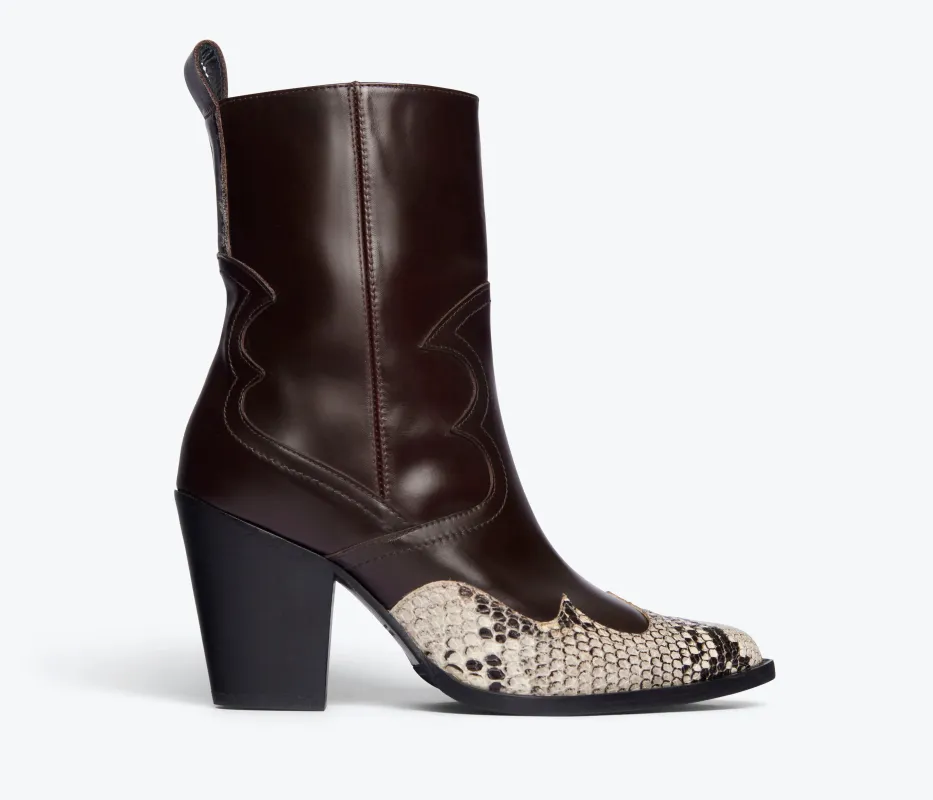 BETH HEELED WESTERN ZIP BOOT sold by Freda Salvador