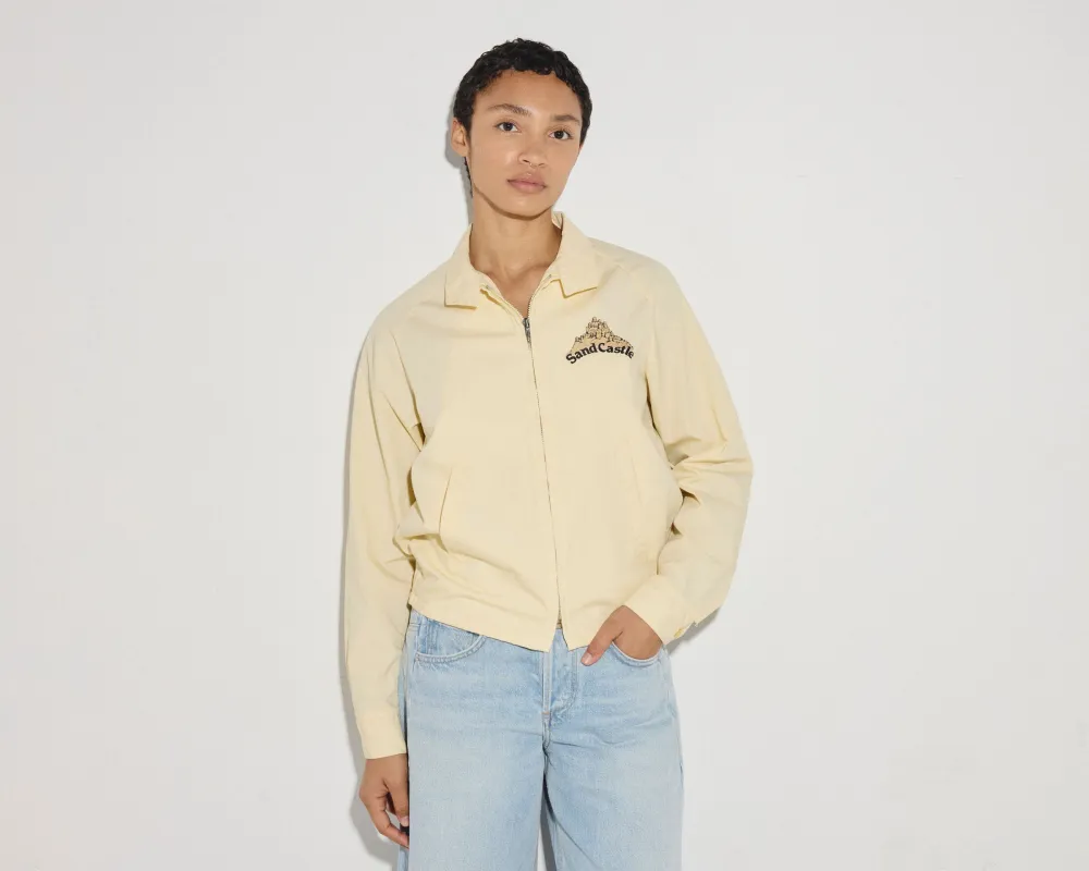 YELLOW ZIP UP JACKET made by Freda Salvador