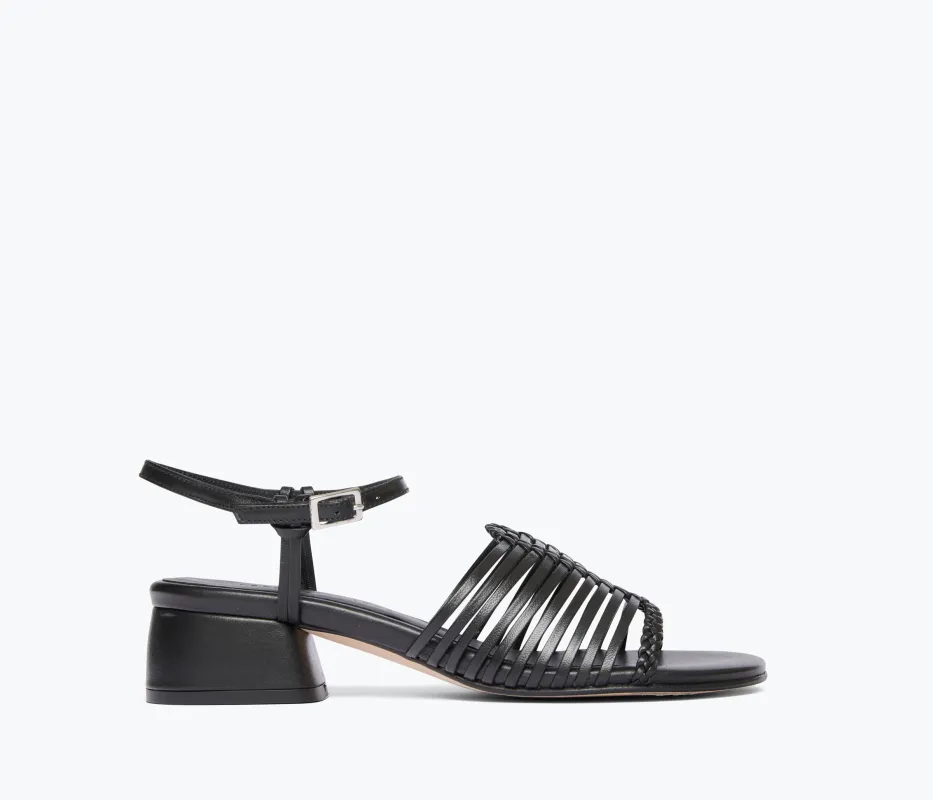 JUDY WOVEN BLOCK HEEL SANDAL made by Freda Salvador