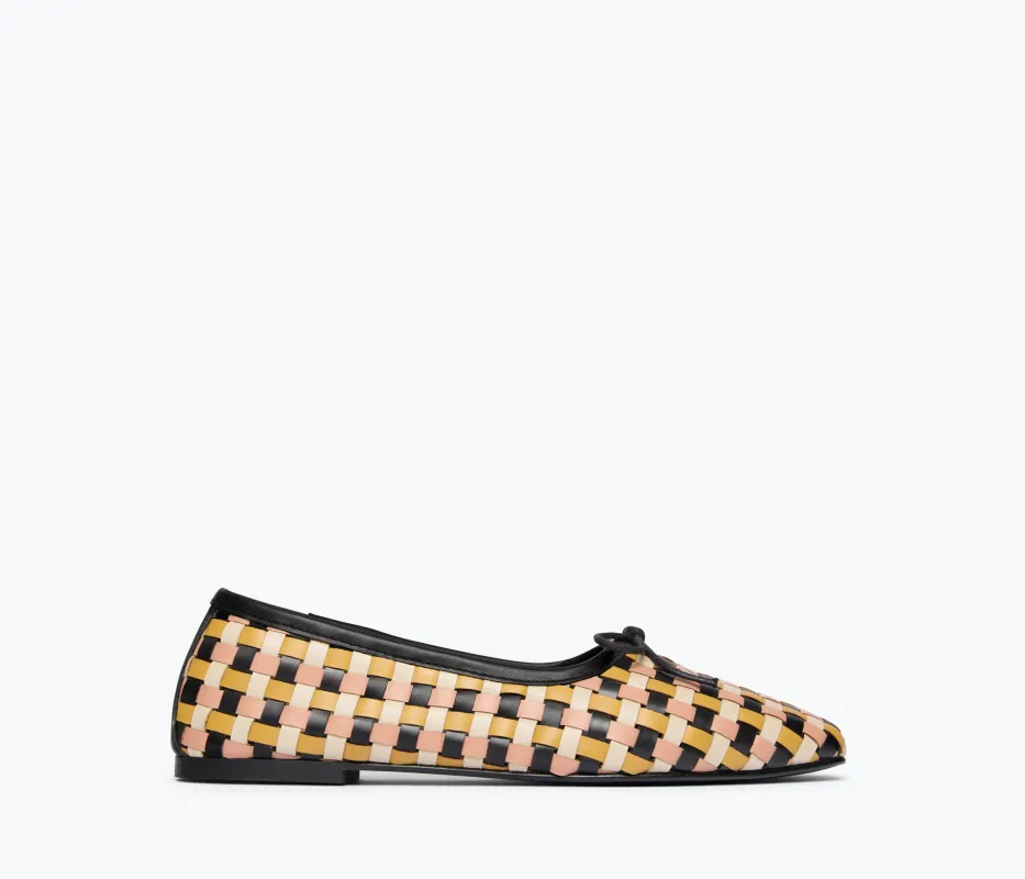 JADA SQUARE TOE BALLET FLAT made by Freda Salvador